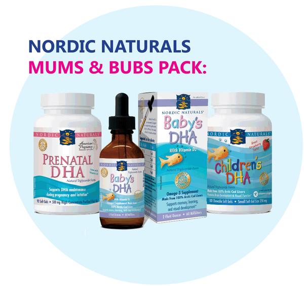 The Nordic Naturals range of products that cater to expectant mothers, babies and children. 